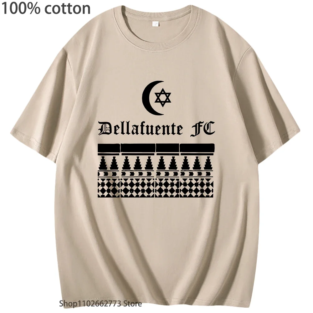 

Dellafuente FC T-Shirts 100%Cotton Women Corales Tshirts Mens Short Sleeve Tee Harajuku Unisex Fashion Clothes Girls Cartoon Top