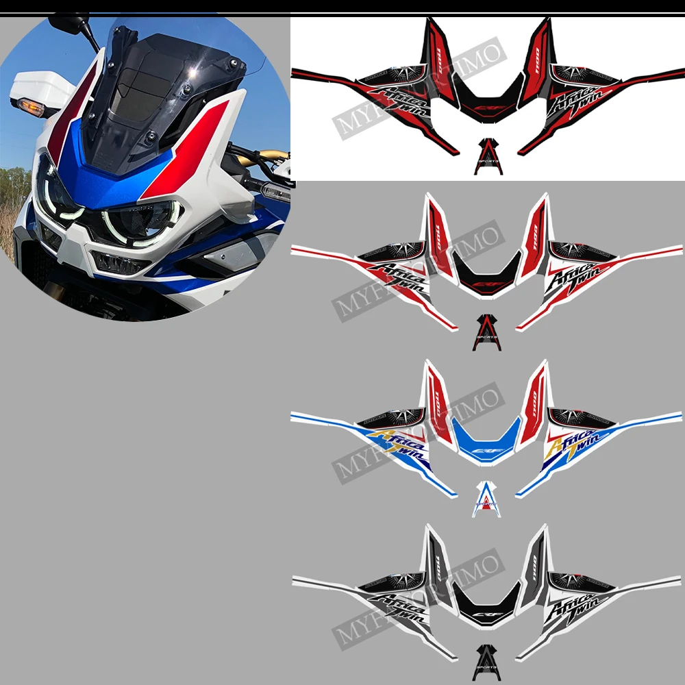 For Honda CRF1100 CRF 1100 L Adventure Africa Twin Protection Side Tank Pad ADV Visor Set Stickers Decal Kit 2019 2020 2021