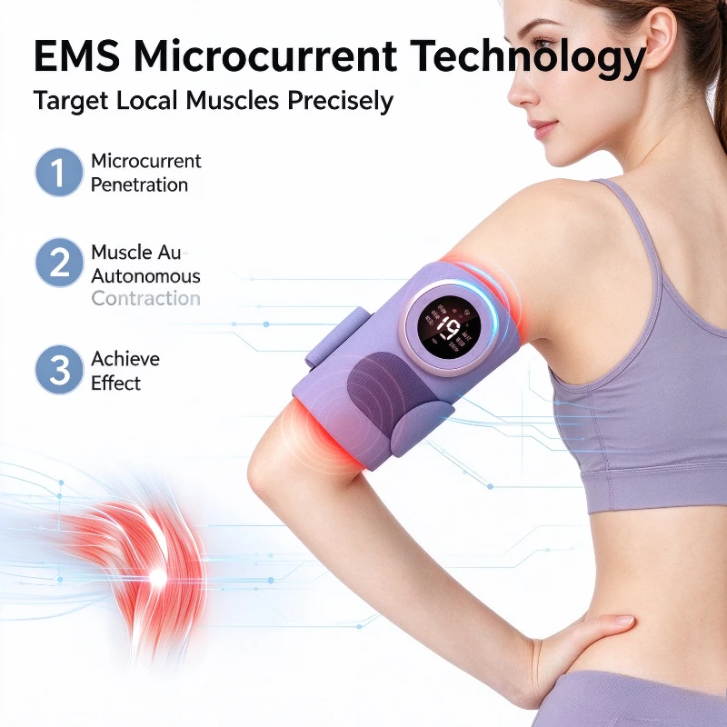 EMS Microcurrent Arm Slimming Device, Portable Vibration Swing Massager, Arm Fat Removal Shaper for Thigh and Upper Arm