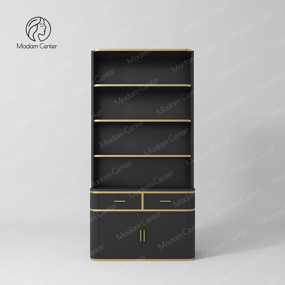 Madamcenter Factory Sale White Nordic Nail Polish Glue Locker Floor Drawer Storage Showcase for Nail Salon Display Cabinet