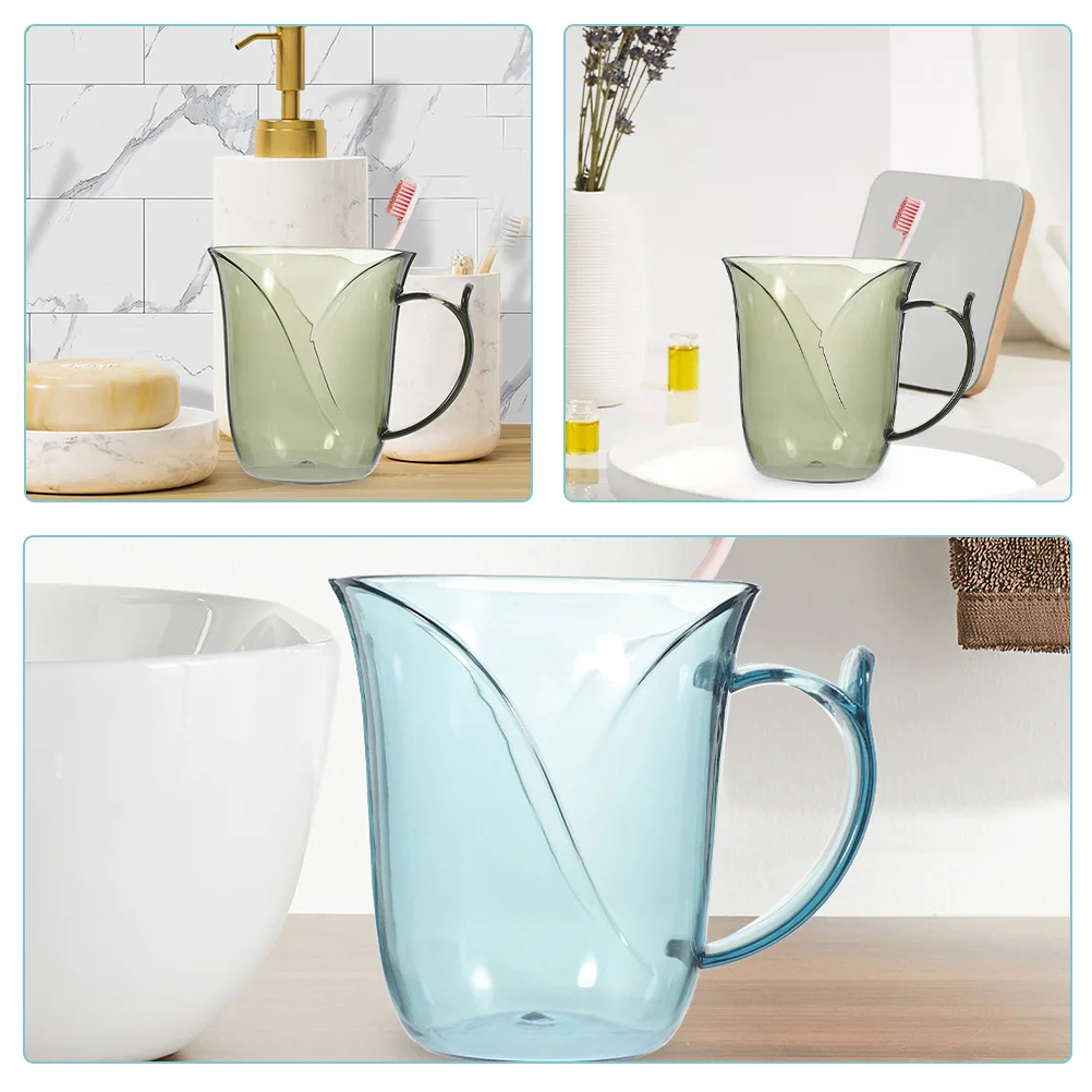 

4 Pcs Toothbrush Holder Plastic Cups Bathroom Tumbler Reusable for Toothbrushes Mugs