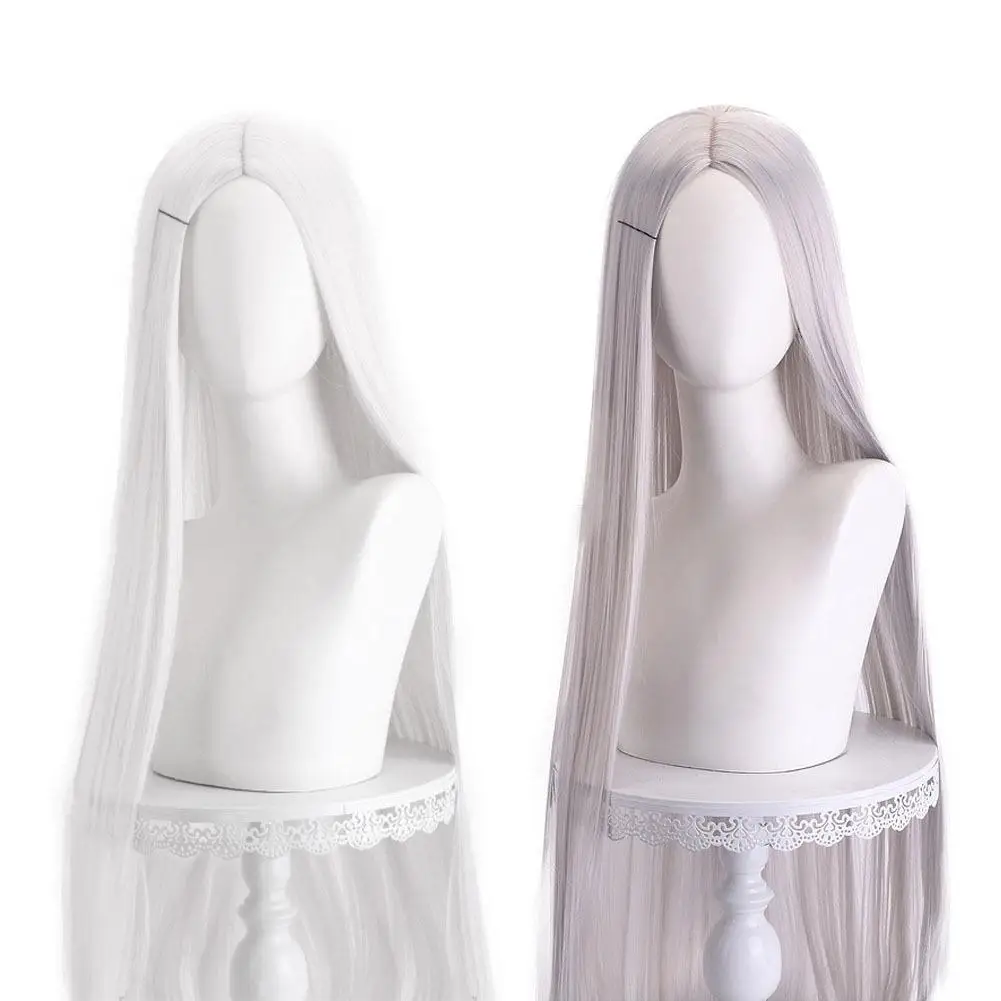 40Inch Long Straight Cosplay Wig Centre Parting - Blond/Pink/Red/Purple Heat Resistant Synthetic Hair, Perfect for Halloween Hol