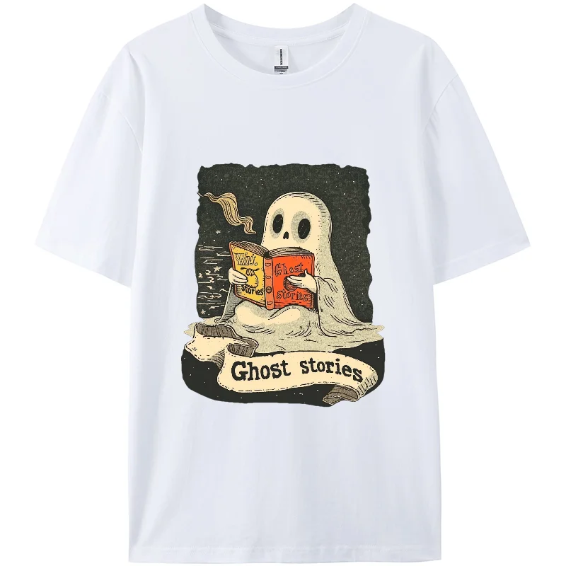 

Y2K T-shirt,Cute Ghost Print ,Berserk Short T-shirt,Short sleeve,100% cotton, Double-sided,Women,Holiday wear,Foundation wear