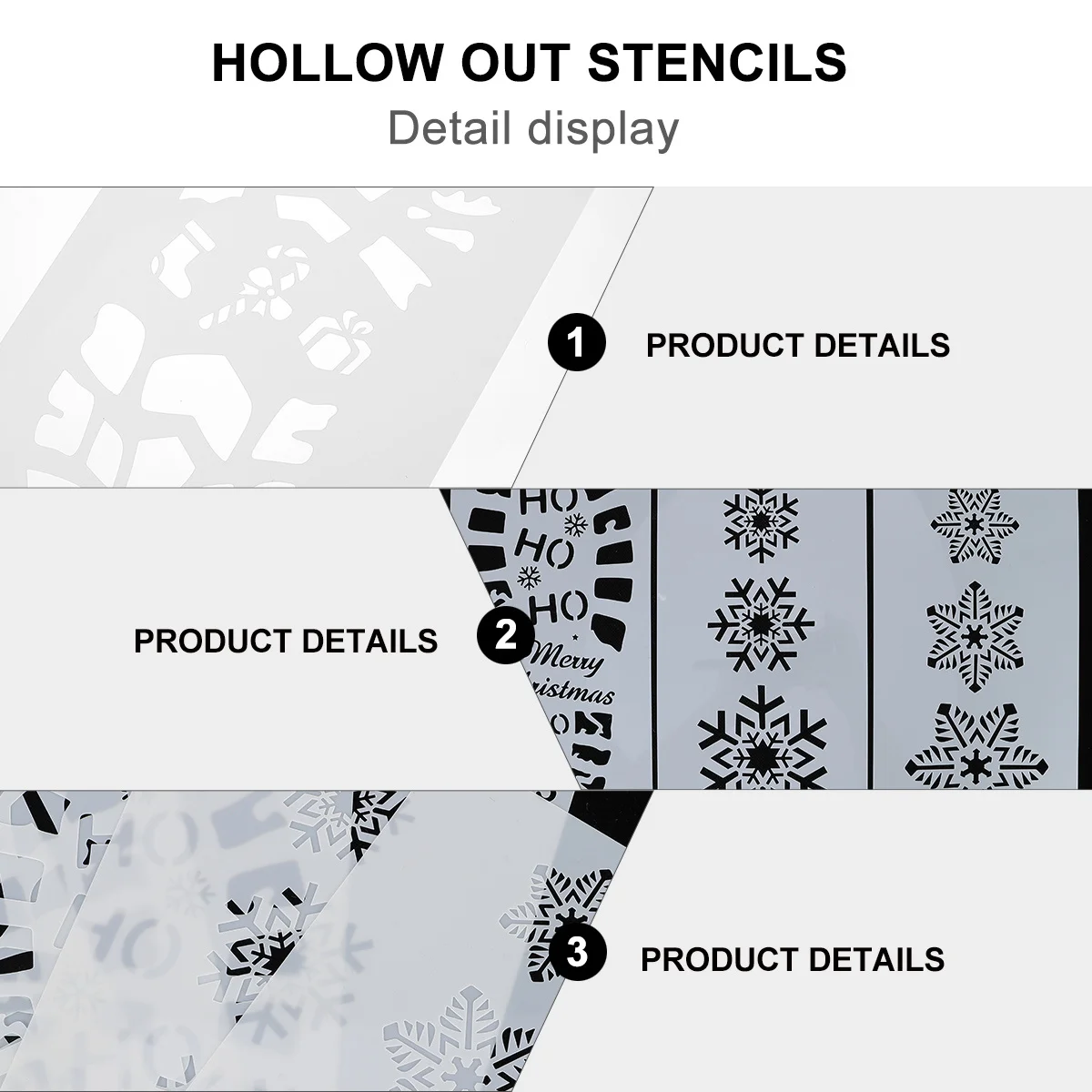 10 stuks schilderij stencils voetafdruk sjabloon kerstthema holle uitsparing tekening sjablonen voor doe-het-zelf decoratieve kunst creatief