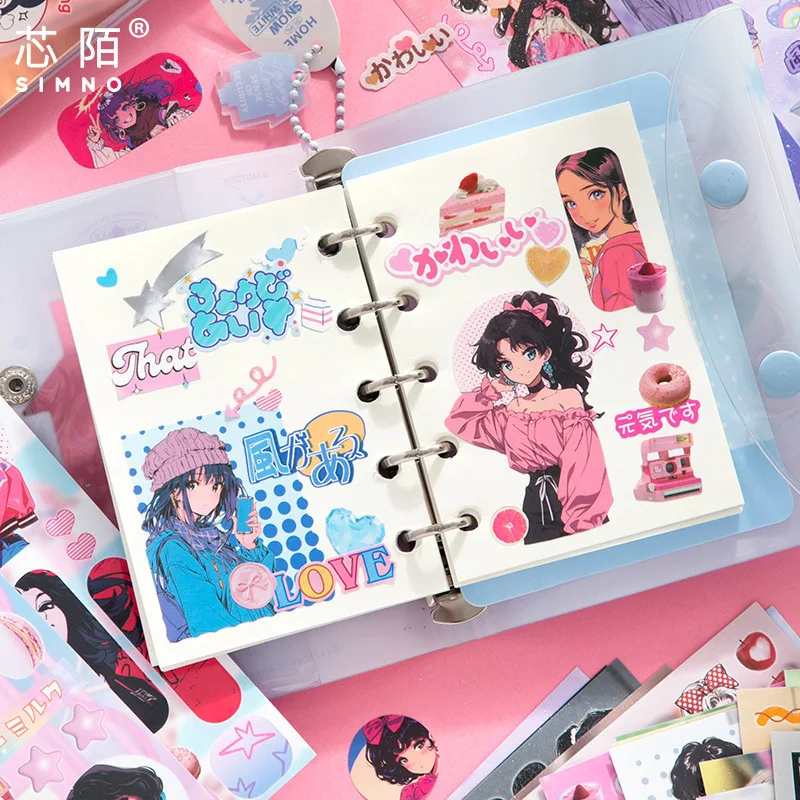 30 ورقة Kawaii شوا مذكرات سلسلة يموت قطع ملصق الكتب DIY بها بنفسك مذكرات سجل القصاصات جراب هاتف جماليات القرطاسية ملصقات #5