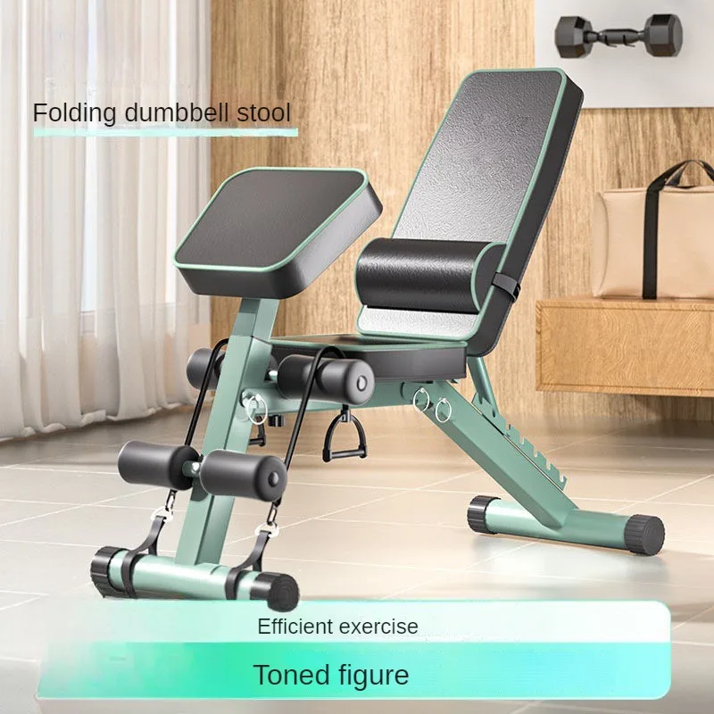 

Dumbbell Bench Press Home Fitness Chair Sit-up Auxiliary Equipment Male Barbell Bird Folding Multi-function