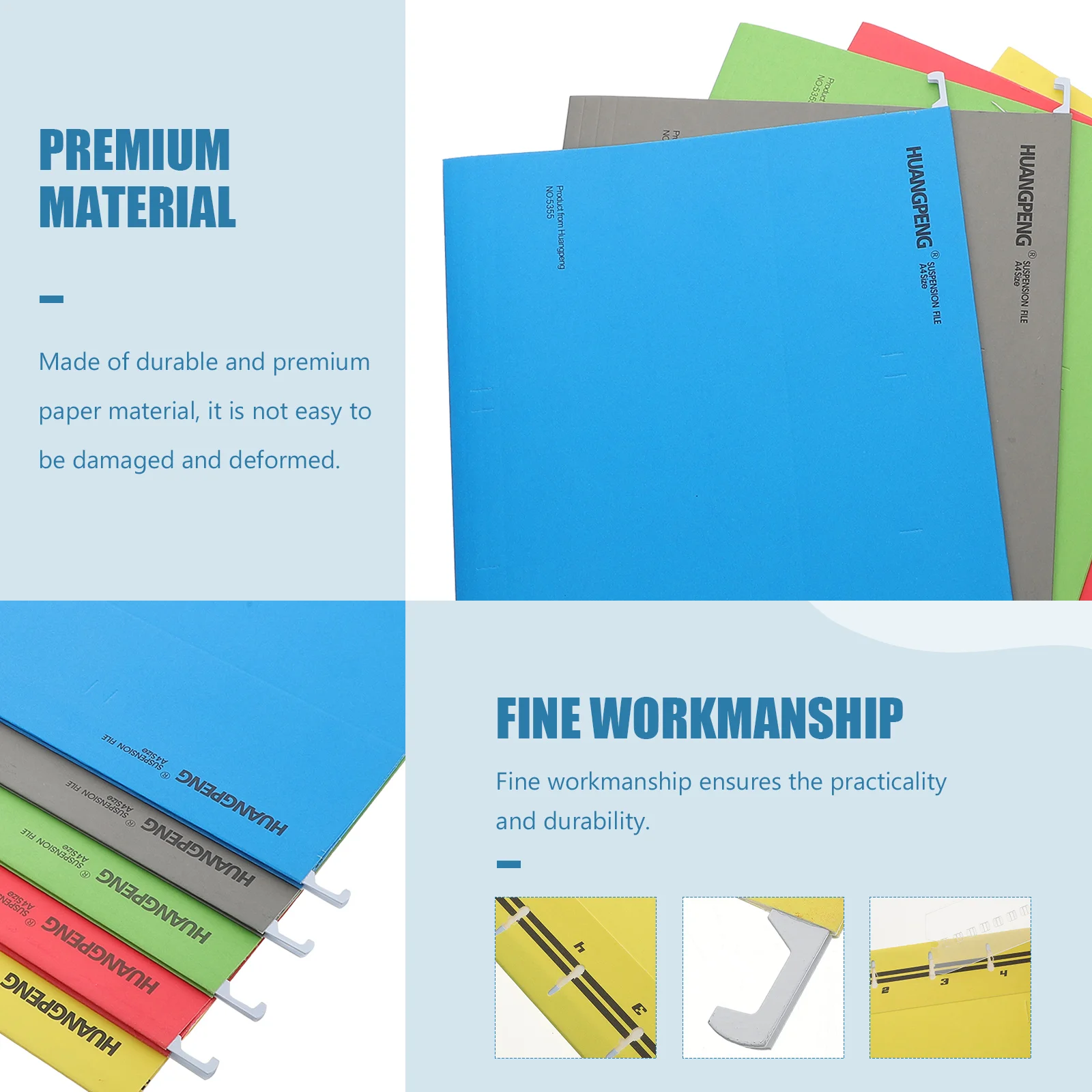 5 Pcs Paper Hang Labor Clip Office Hanging Document Stand Documents Holder File Folder