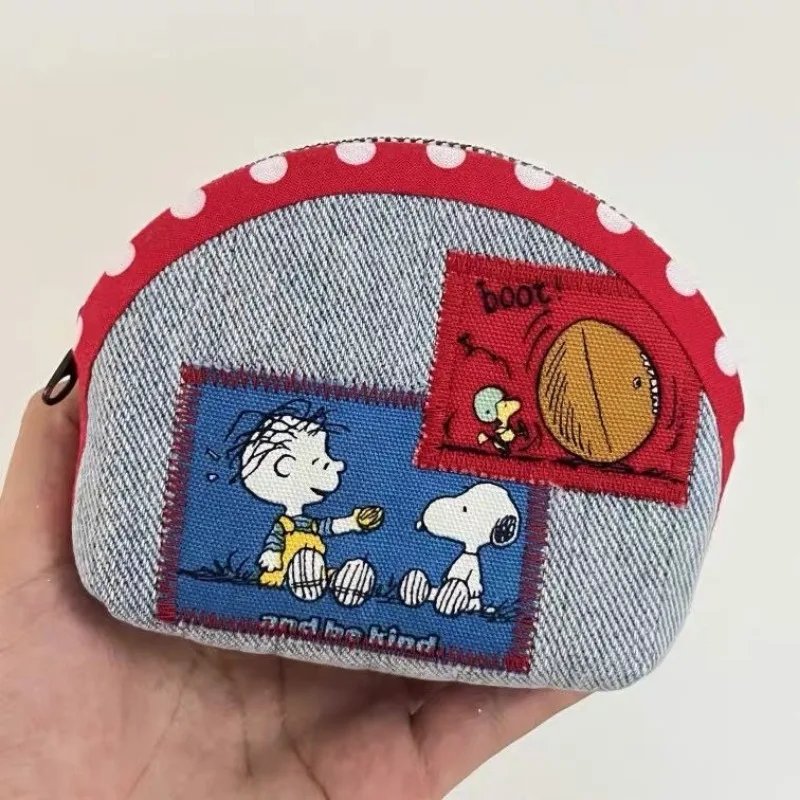 Snoopy Portemonnee Kawaii Portemonnee Cartoon Draagbare Sleutel Oortelefoonzakje Meisjes Geldzakken Draagbare Diversen Opslag Rits Kleine Tas