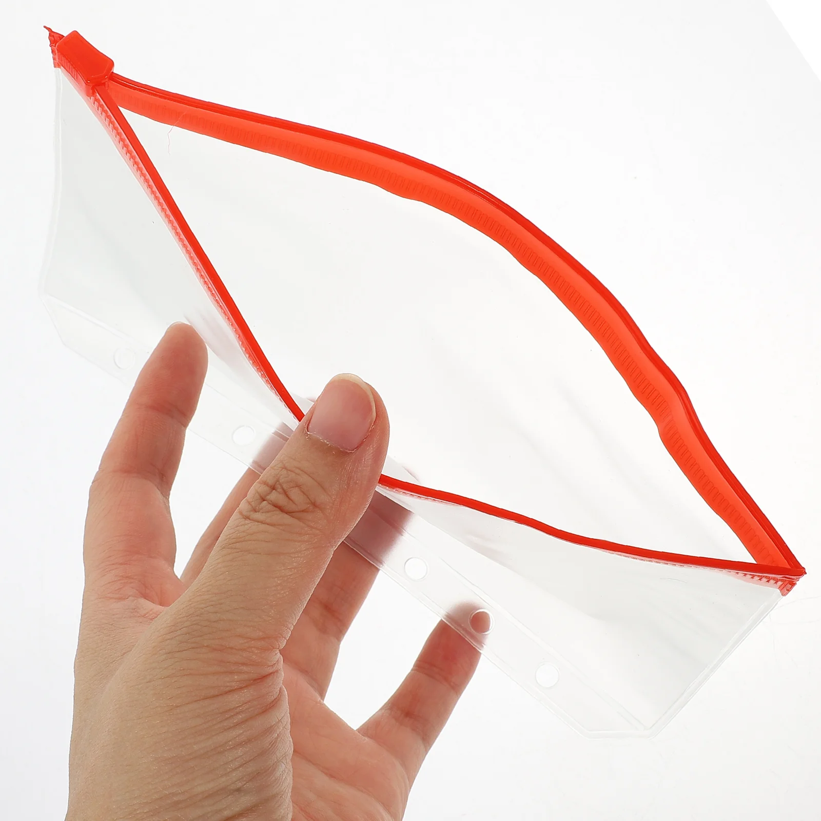 12 Pcs Transparent Bag Notebook Storage Document Pvc Zip Loose Leaf Sleeve Notepad Colorful Binder Pouch Pocket Decorative