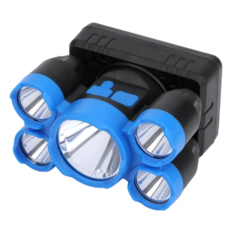 

Strong LED Penta-Core Headlight Waterproof Strong Light Long Shot USB Rechargeable Headlight