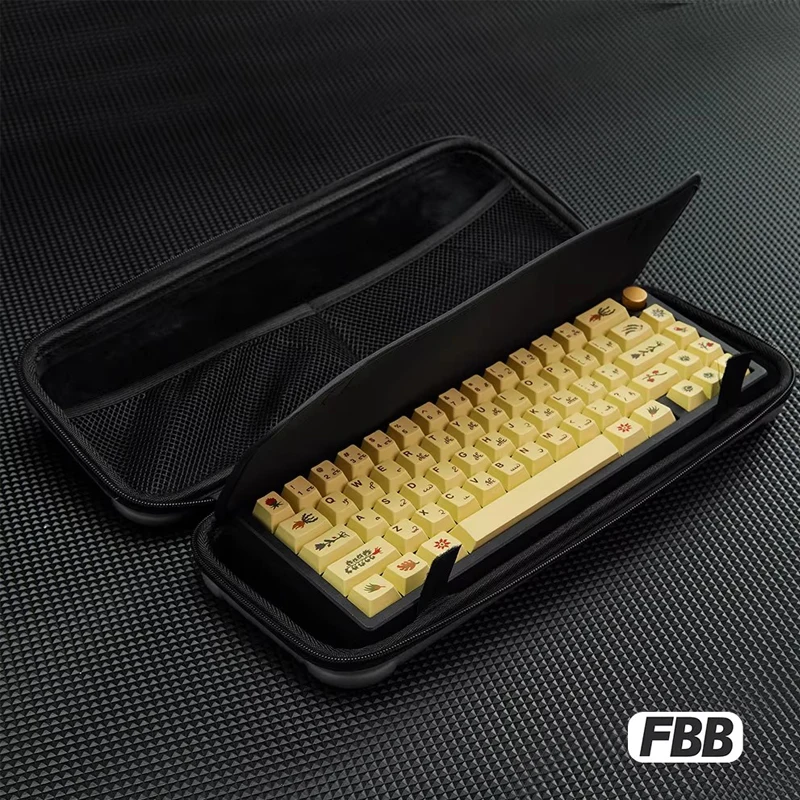 FBB Keyboard Storage Bag Large Capacity Mechanical Keyboard Hard Case Waterproof Travel Carrying Bag Fit 60/75/80/98/100%