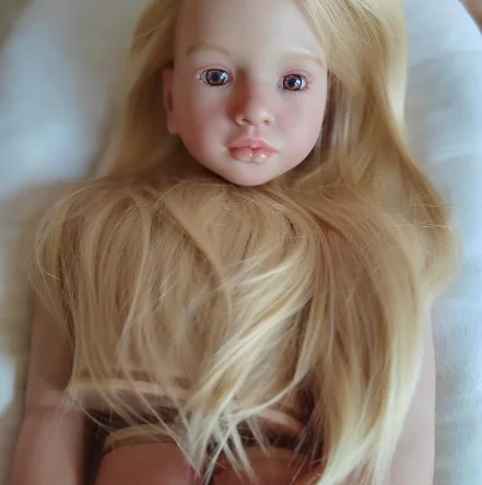 

Кукла-реборн St.Store 42 дюйма Aloenka Pretty Girl, уже окрашенная, с корнями волос, светлые волосы, в подарок