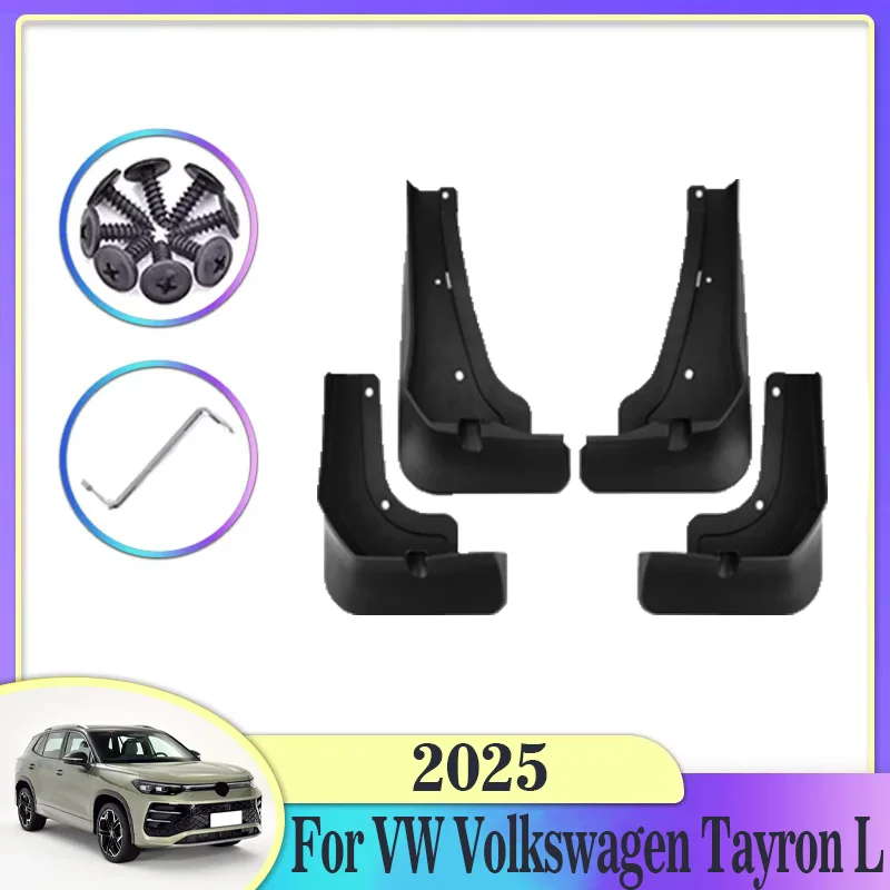 

Car Mud Flaps For VW Volkswagen Tayron L 2025 4PCS Anti-splash Guard Fender Front Rear Fender Wheel Cover Mudguard Accessorie
