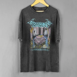 Gorguts T-Shirt Considered Dead Ulcerate Cryptopsy 80S Old School Death Metal Washed Cool Retro Loose Drop Shoulder Tee Shirt