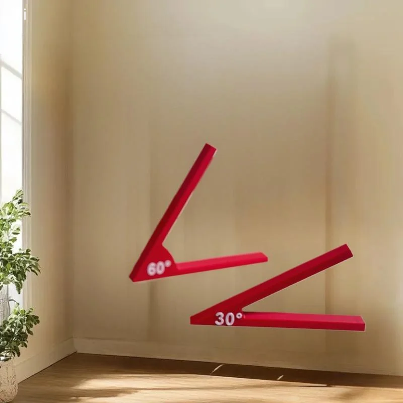 2/5 قطعة الهندسة المحمولة التدريس المعونة مسطرة قياس أدوات قياس زاوية متعددة الوظائف