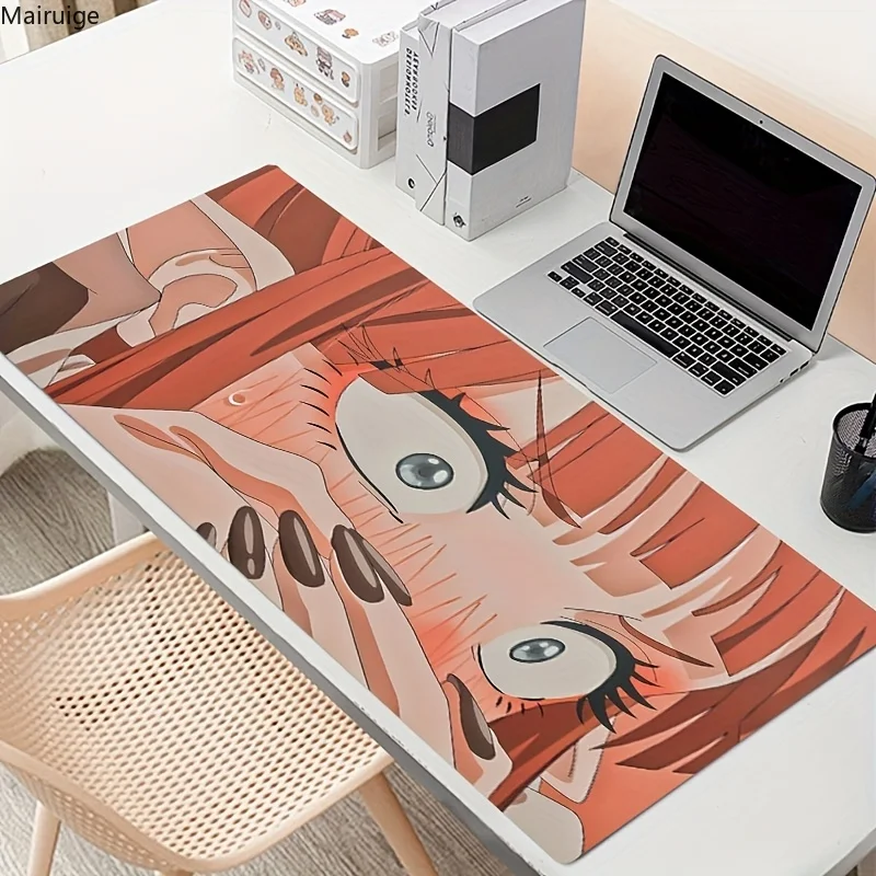 

A lovely anime cartoon girl Mouse Pad Accessories Extra Gaming Deskpad for Desk Non-Slip Rubber Base Computer Mousepad Stitched