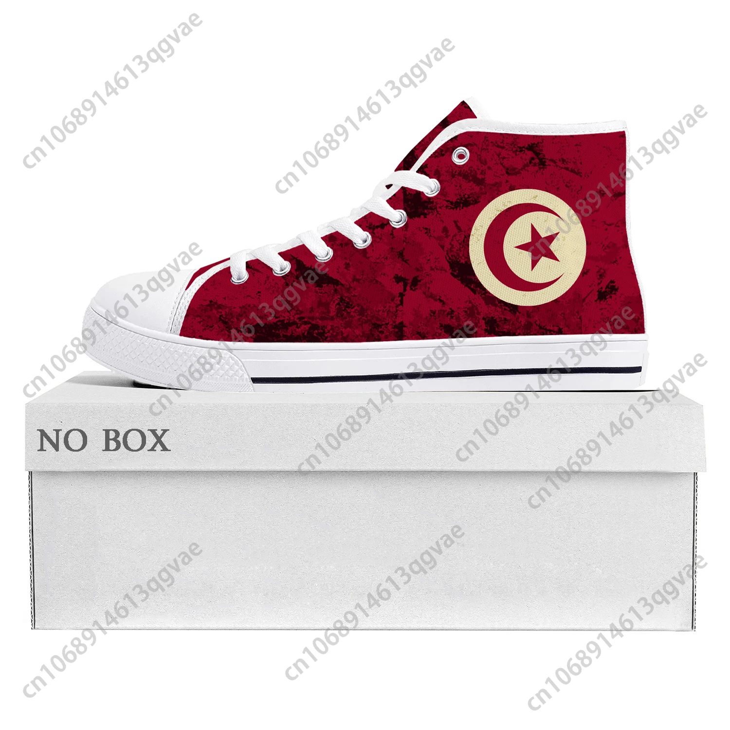 Tunisian Flag High Top High Quality Sneakers Mens Womens Teenager Canvas Sneaker Tunisia Casual Couple Shoes Custom Shoe