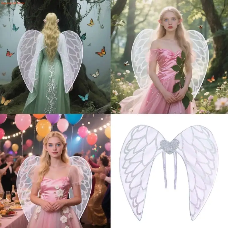 

Q5WE Sparkles Fairys Wing,Butterfly Fairys Wing Halloween Costume Angel Wing,Dressing Up Party Favor Women Princess Costume