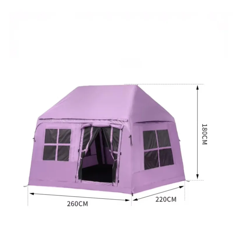 

4 Season Inflatable Camping Tent, Quick Setup Tent with UV Protection & Mosquito Net for Family Camping
