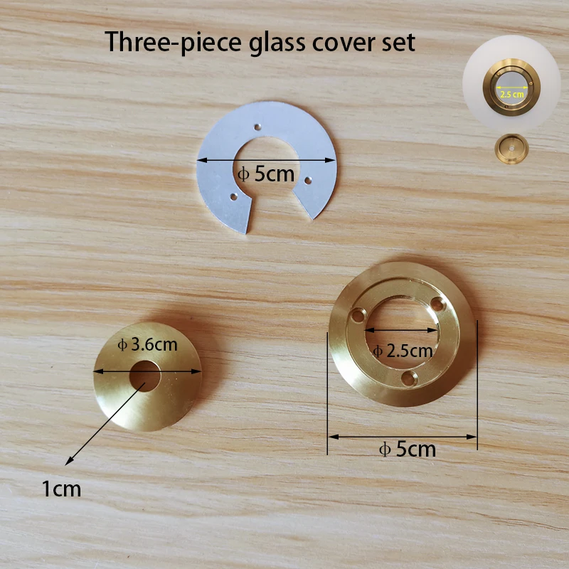 DIY Round Glass Cover Port Connection Fastening Metal Piece Magic Bean Glass Lampshade Screw Fittings Gold Bronze Chrome Metal