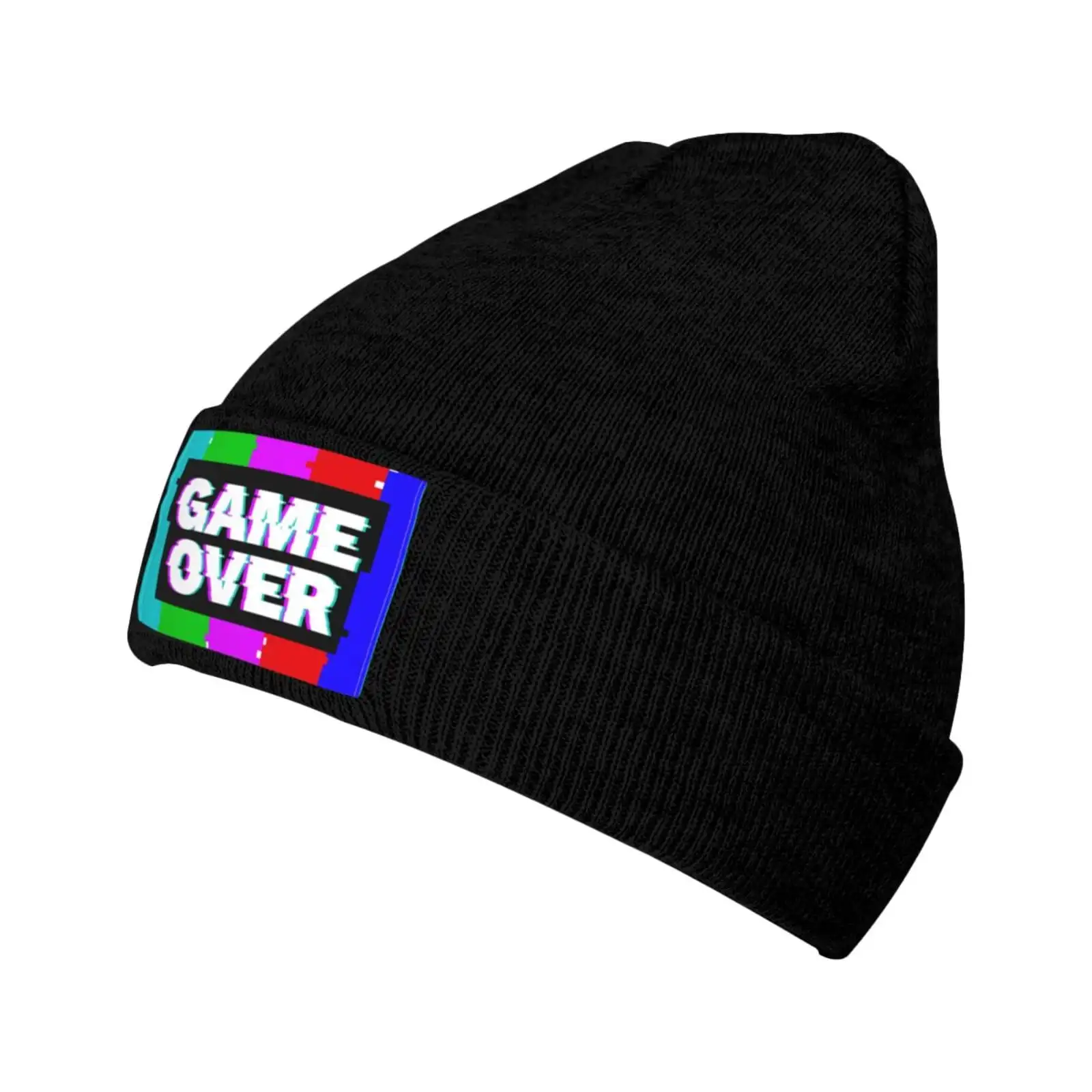 Casual Beanie Hats For Men Women, Electronic Style Game Prints Unisex Adult Cap Warm Daily Knit Hat Skull Caps