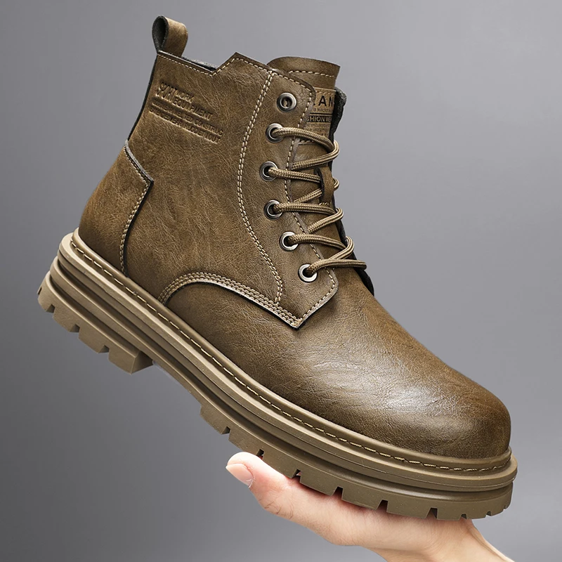 

New Men's Shoes: Chelsea Boots for Men, One-Click Slip-On Fashion Boots, Large-Size Reversible Leather Short Boots, Men's Genuin