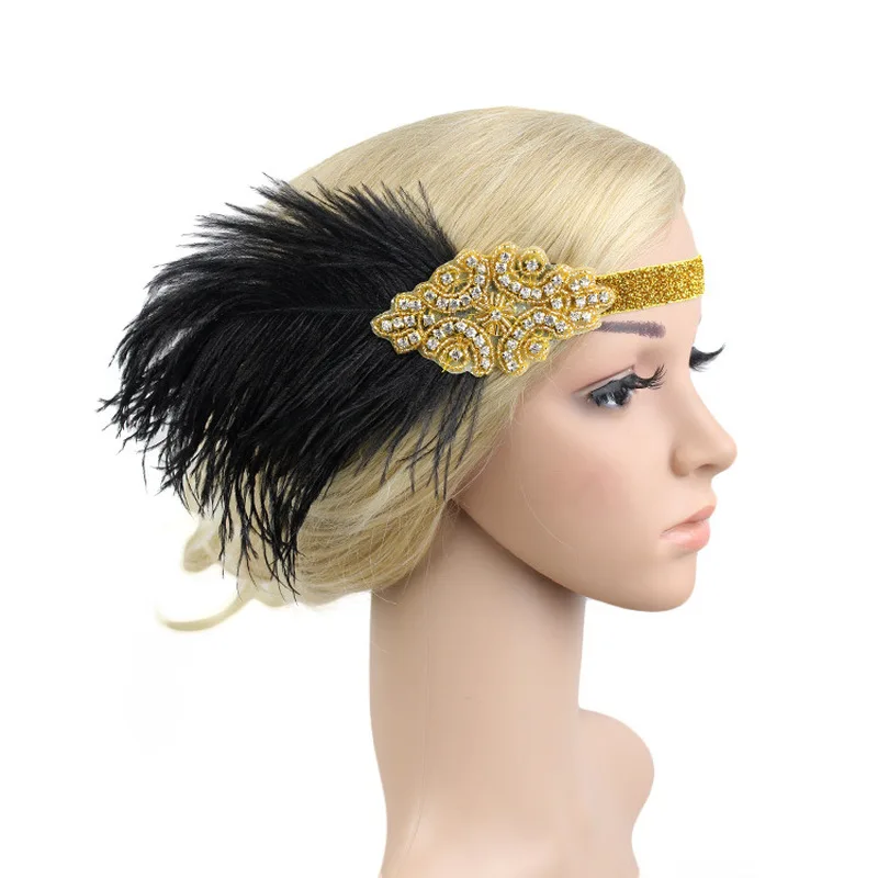 European and American vintage hair , feather headbands, ethnic clothing accessories, hairbands