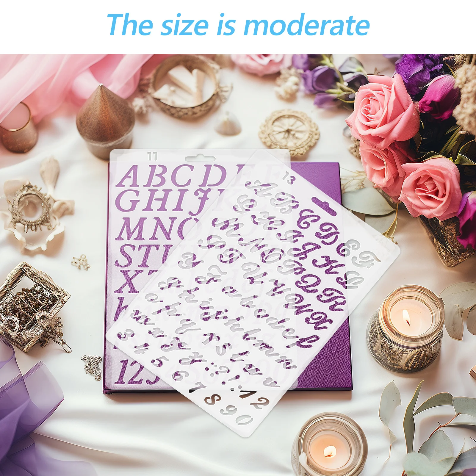 

3Pcs Alphabet Number Letter Stencils Reusable Painting Templates DIY Craft Painting Stencils for Wood Walls Fabric