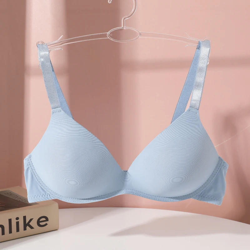 Women Seamless Push Up Bras Sexy Wireless Deep V Triangle Cups Bralette Comfortable Gathered Backless underwear No Trace Bras