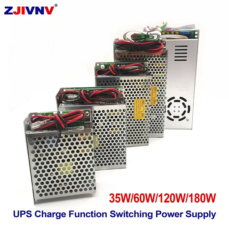 SC-35W 60W 120W 180W Universal AC UPS/Charging Function Monitoring Switching Power Supply 12V 24V Battery Charge DC Output