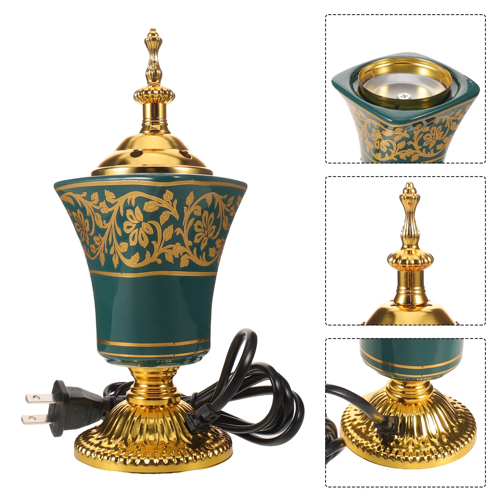 Moroccan Style Arabian Electric Incense Burner 8 Inch Plug in Oud Burner for Home Office Stable Bakhoor Scent