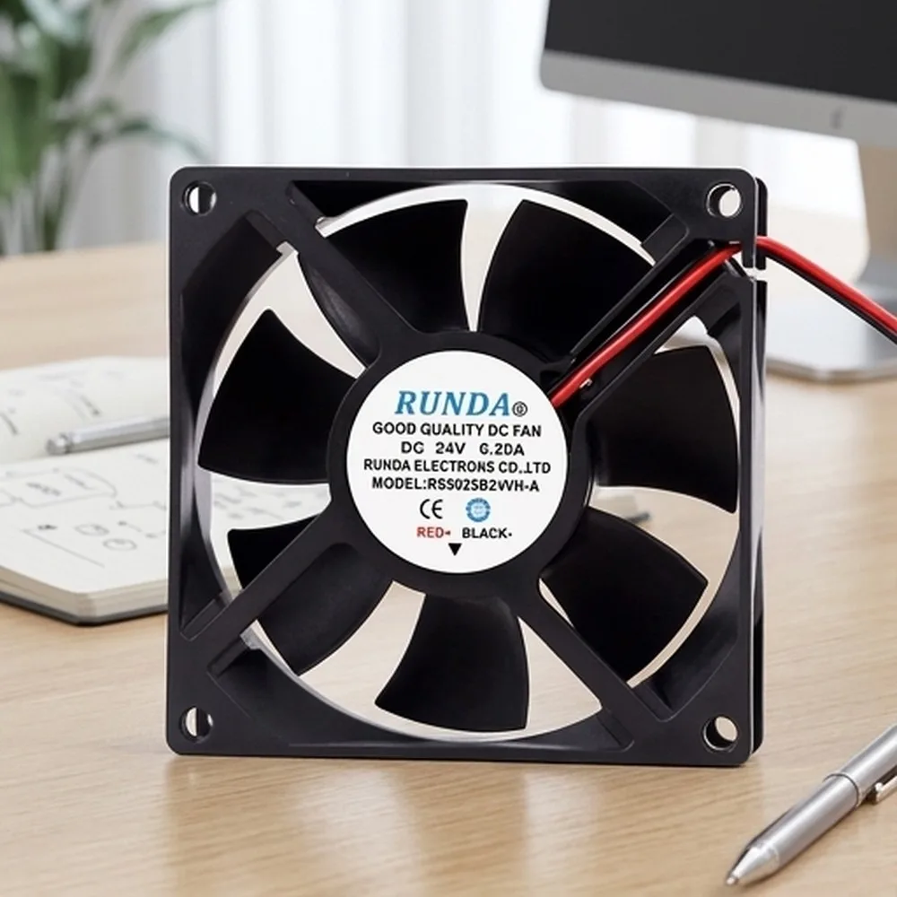 

For RUNDA RS8025B24VH-A DC24V 0.20A 2-Wire Silent Cooling Fan