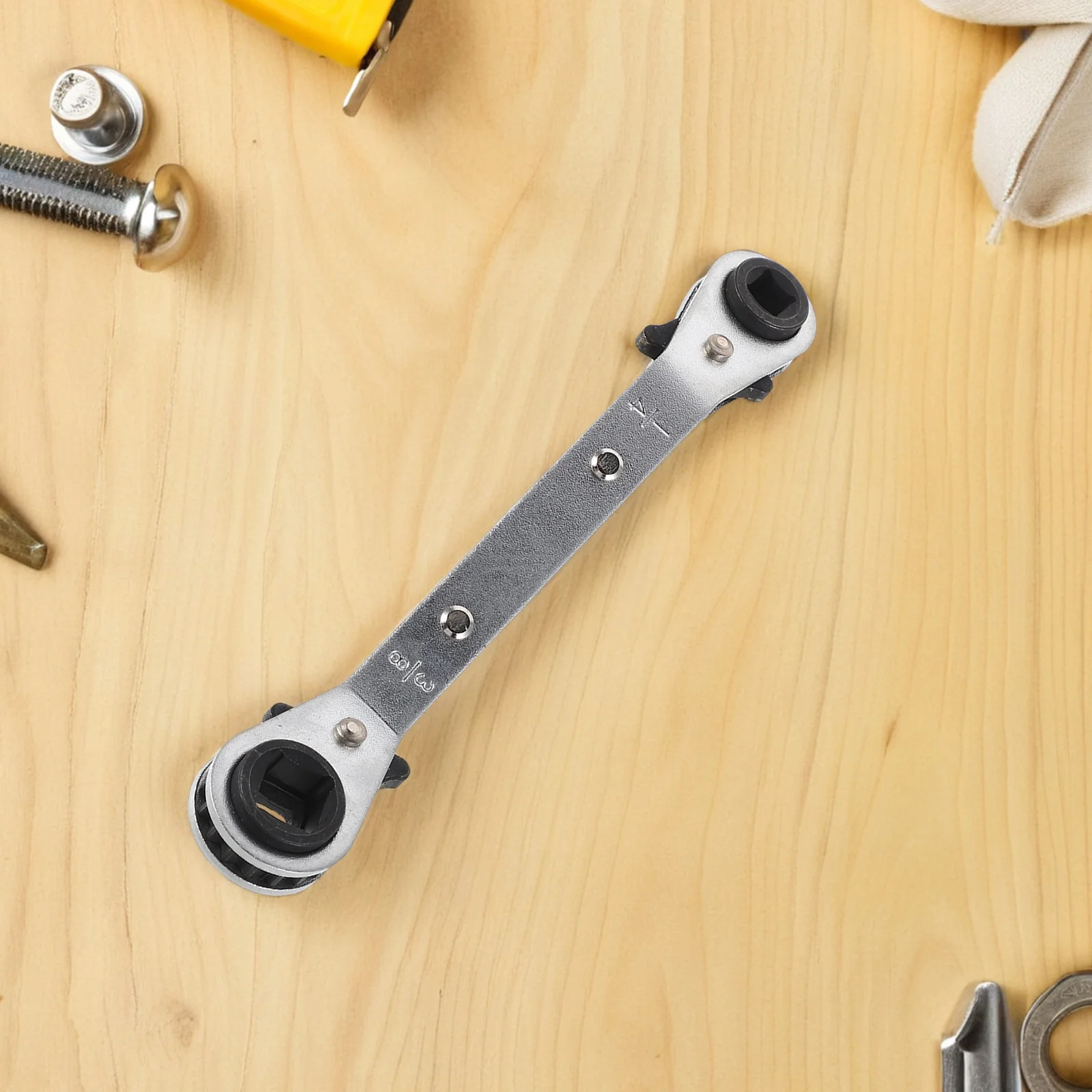 

Dual-Use Ratchet Wrench Automotive Hexagonal Spanner for Air Conditioner Repair Compact Portable Multifunction Tool for Hvac