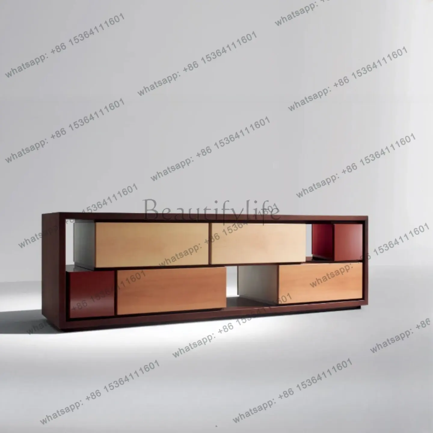 Nordic creative design light luxury multi-grid storage BD 09 with drawers living room floor storage TV cabinet