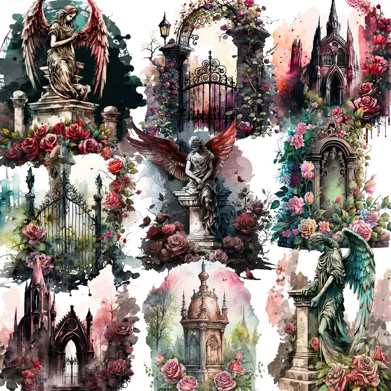 

винтажная готическая наклейка Manor, сделай сам, скрапбукинг, альбом, мусорный журнал, декоративные наклейки