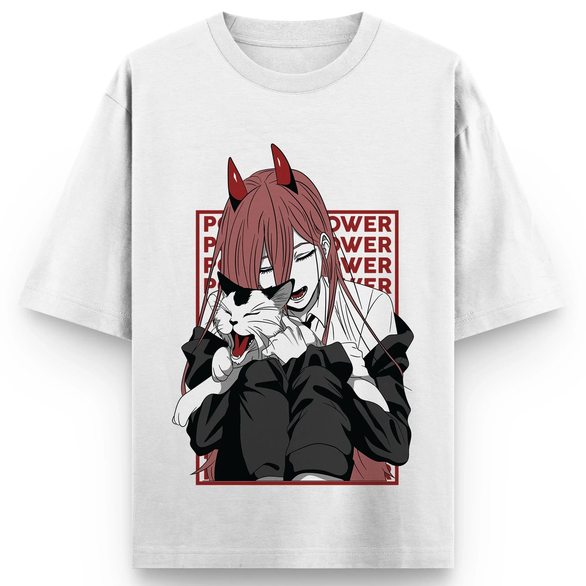 2026 New Chainsaw Man Animation Short Sleeve T-Shirt Power Printing Classic T-shirt Men's Summer New Fashion Cotton Top Clothing