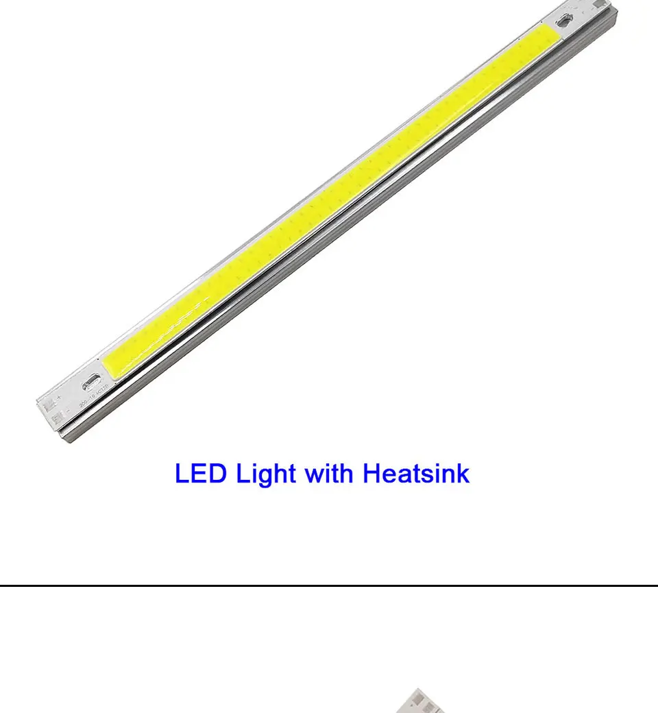 5pcs 200x10mm DC 12V COB LED Bar Light Strip 20cm 10W Blue Green Red Warm Cool White Color 200mm 12V COB Bulb LED Chip for DIY