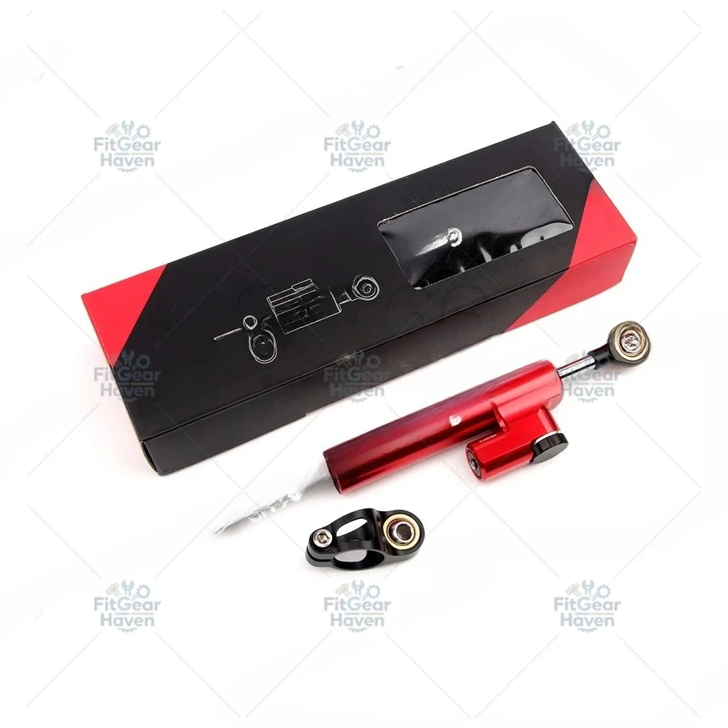 Motorcycle handlebar modified universal titanium ruler directional damper steering stabilizer