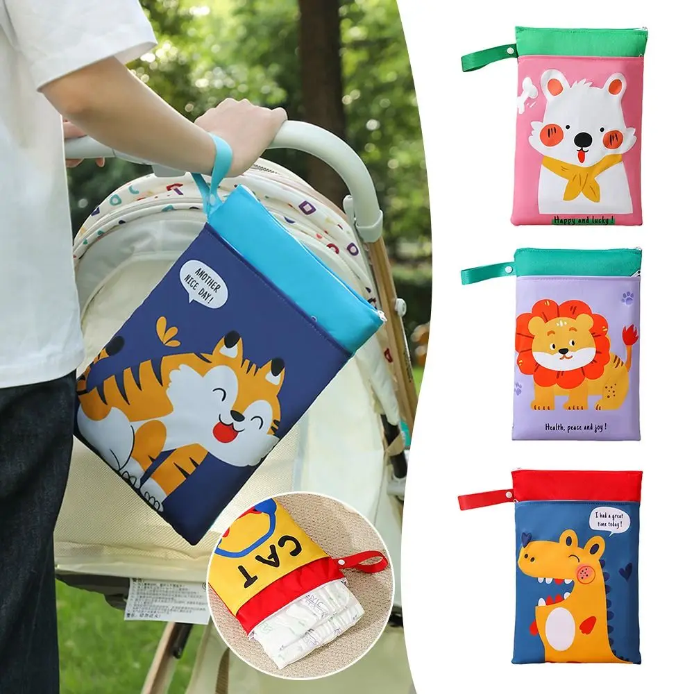 Large Capacity Reusable Wet Dry Bags Multifuncional Waterproof Crib Hanging Storage Bag Portable Bedside Hanging Bag