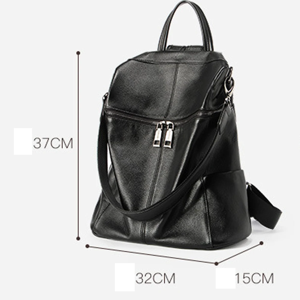 Europe And The United States Style Leather Leisure National Wind Classic Multi-Function Brand High Quality Women's Backpack