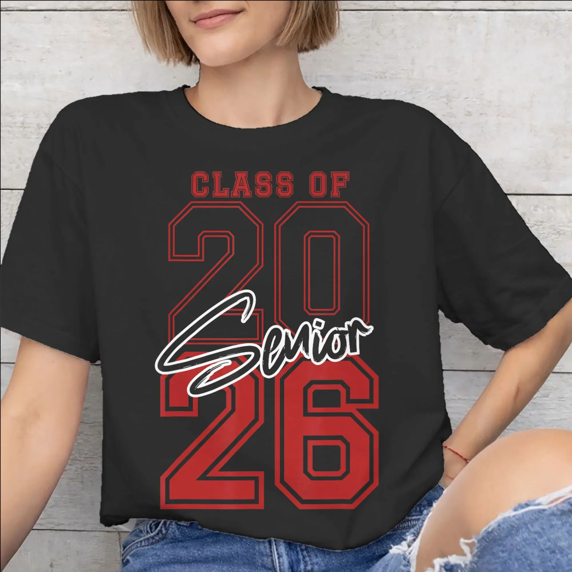 Class of 2026 Senior Graduation Apparel Unisex T Shirt Pure Cotton Tee Graphic Printing  T-shirt Clothing