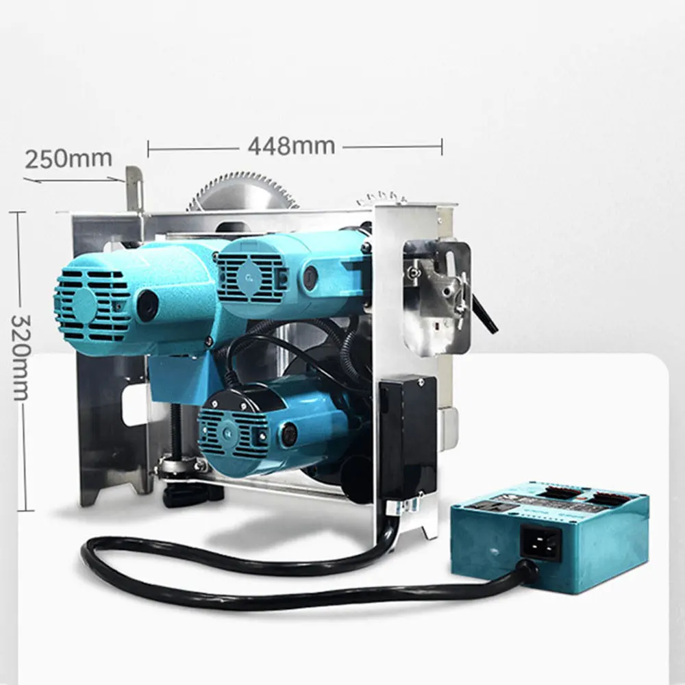 Portable Woodworking Table Saw ZM-02B Stainless Steel Dust Free Table Saw 2.3KW Circular Saw Dust Saw