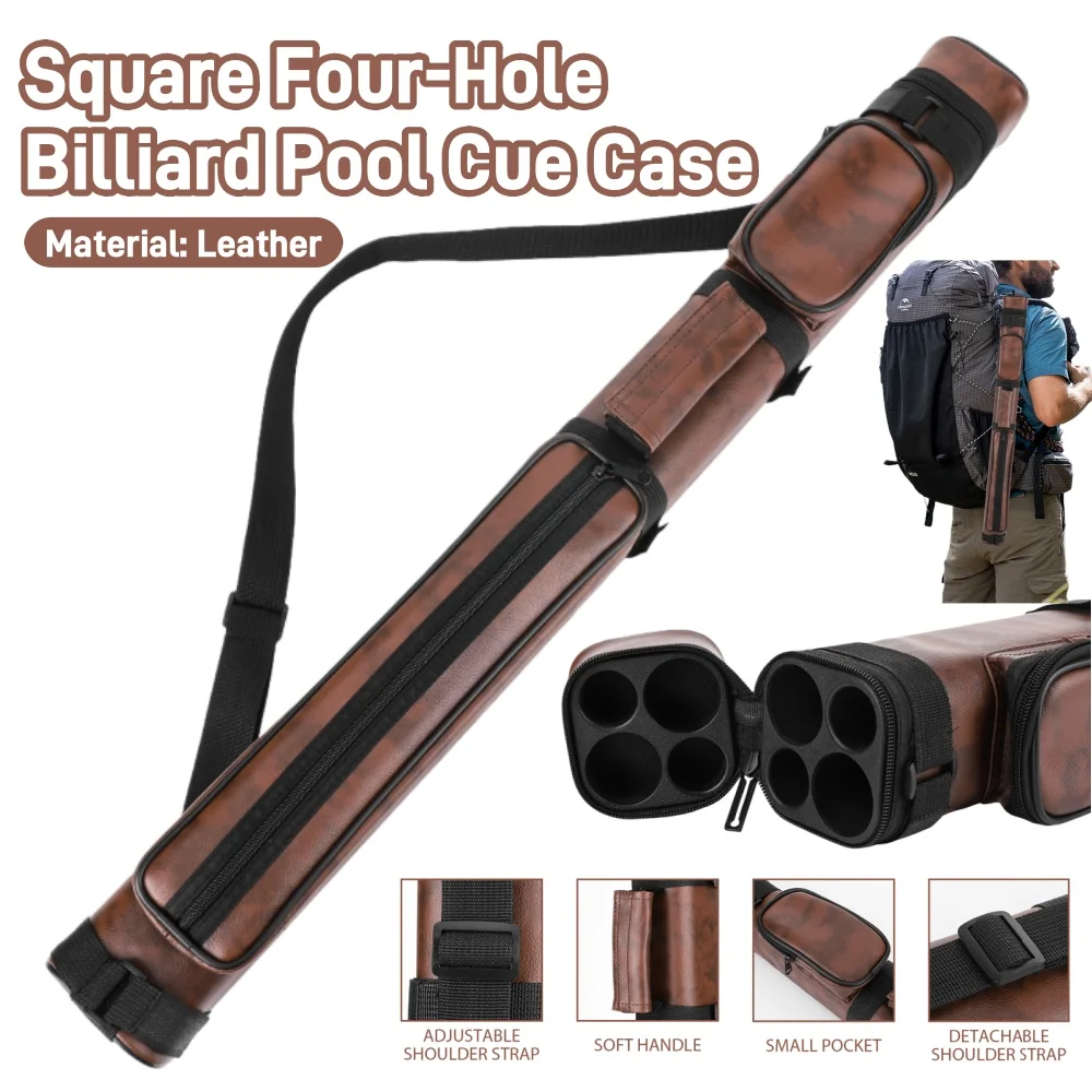 

Чехол для бильярдного кия на четыре кии, кожаный, сумка для хранения кия, чехол для переноски кия, аксессуары для бильярда