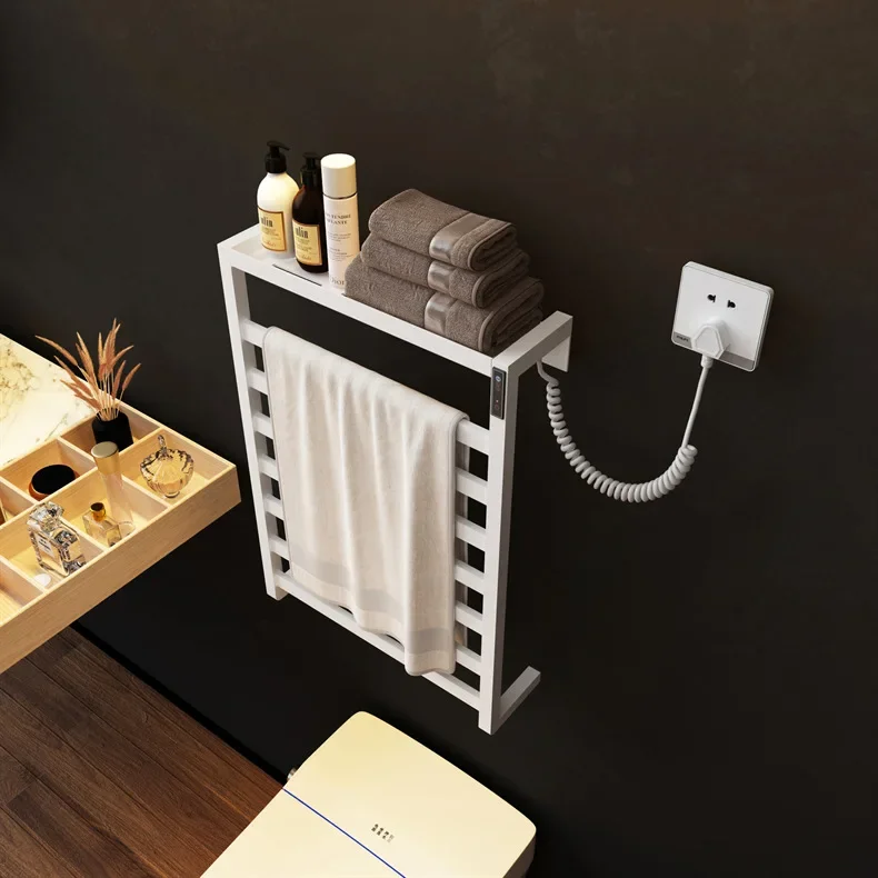 Electric Towel Rack Drying Rack, Bathroom Touch Display, Automatic Heating