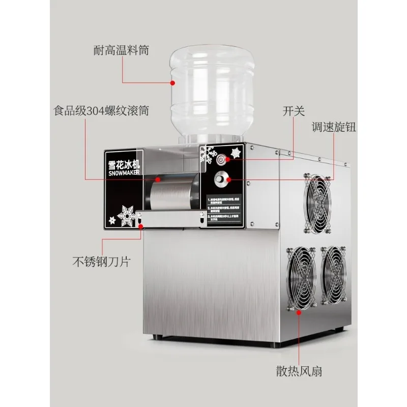 

Korean-Style Cotton Ice Shaver Machine, Intelligent Small Milk Ice Maker for Stalls