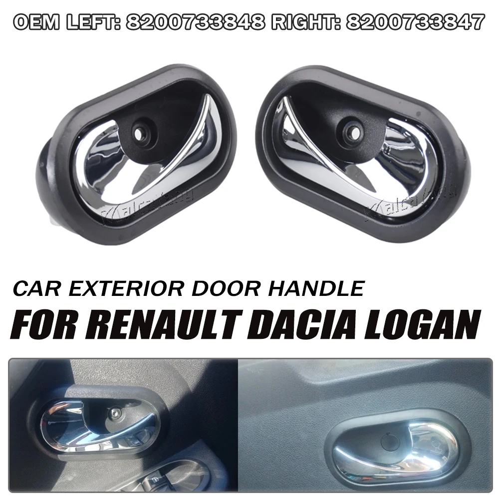 1 Uds. Manijas de puerta Interior de coche perilla de puerta Interior para Renault Logan/Duster 2012 2013 2014 2015 2016 8200733848