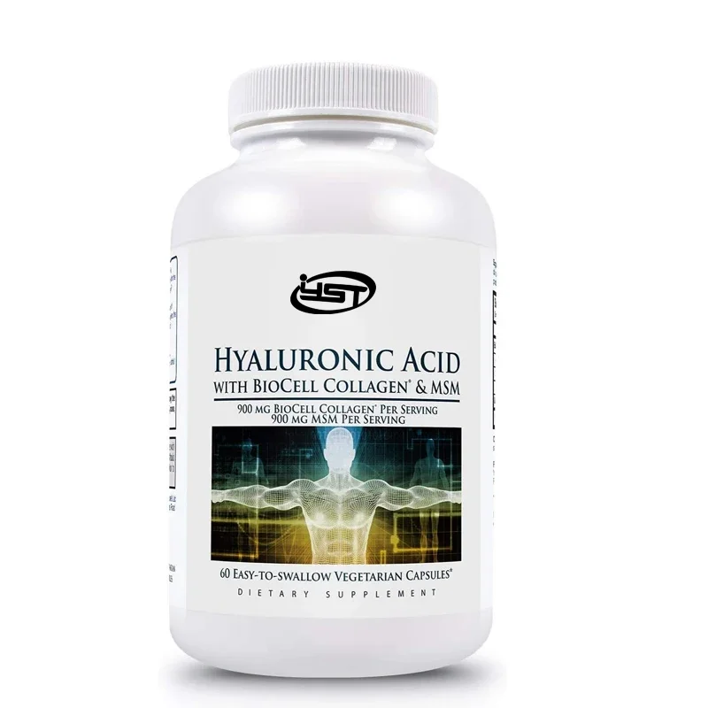 

Hyaluronic acid and biological cell collagen and MSM - skin moisturizing, joint lubrication, UVB protection -60 capsules