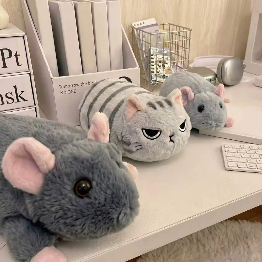 New Mouse Pencil Case Soft Touch Zipper Closure Pencil Case Stationery Organizer Student Stationery