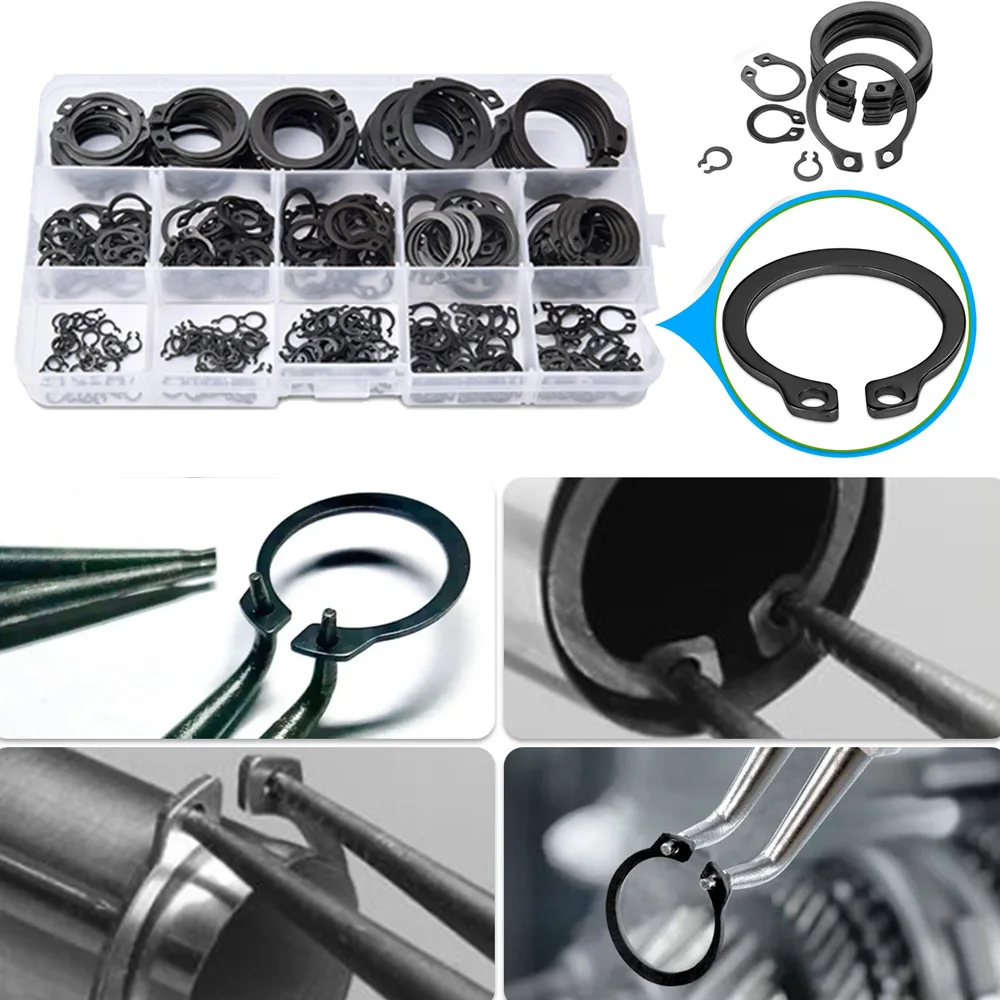 Multifunctional 4-In-1 Circlip Pliers Set Snap Ring Pliers Multi Crimp Removable Plier Head Retaining Circlip Pliers Hand Tools