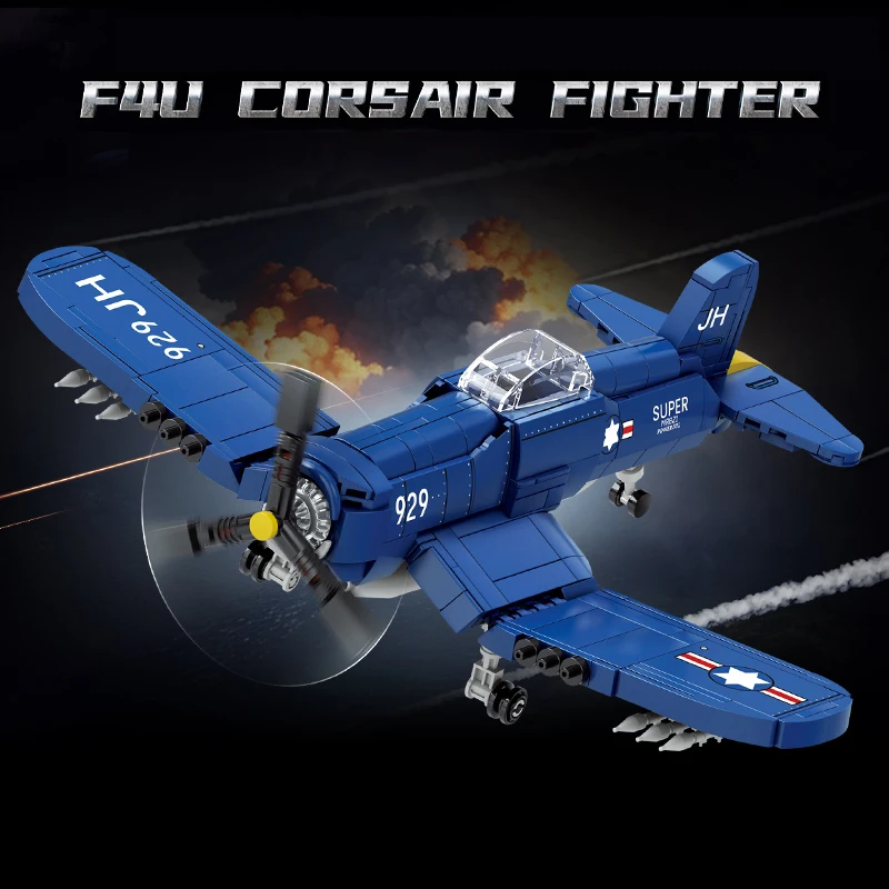 Military Series Military Fighter Model Building Blocks Sets Boys Assembly Aircraft Education DIY MOC Bricks Toys Holiday Gifts